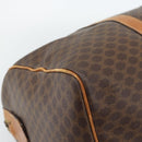 CELINE Macadam Canvas Boston Bag PVC Leather Brown Auth 83945-10