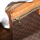 CELINE Macadam Canvas Boston Bag PVC Leather Brown Auth 83945-22