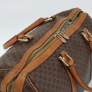 CELINE Macadam Canvas Boston Bag PVC Leather Brown Auth 83945-6