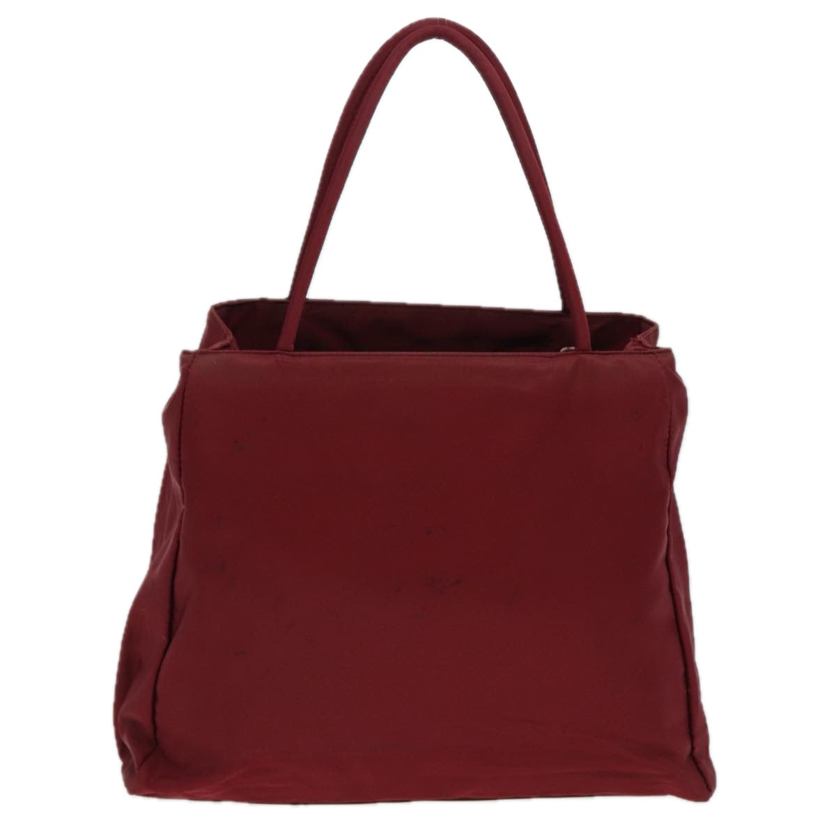 PRADA Hand Bag Nylon Red Auth 83951