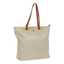 PRADA Tote Bag Nylon White Auth 83952-1