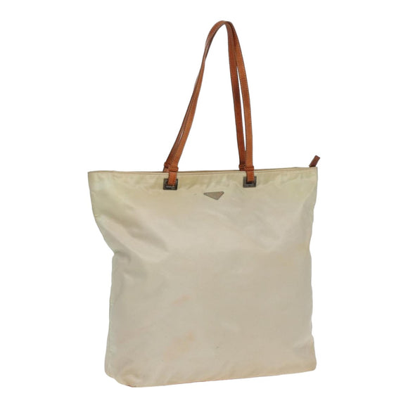 PRADA Tragetasche Nylon Weiß Original 83952