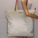 PRADA Tote Bag Nylon White Auth 83952-22