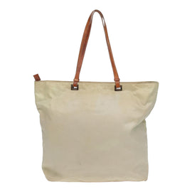 PRADA Tote Bag Nylon White Auth 83952 - 0
