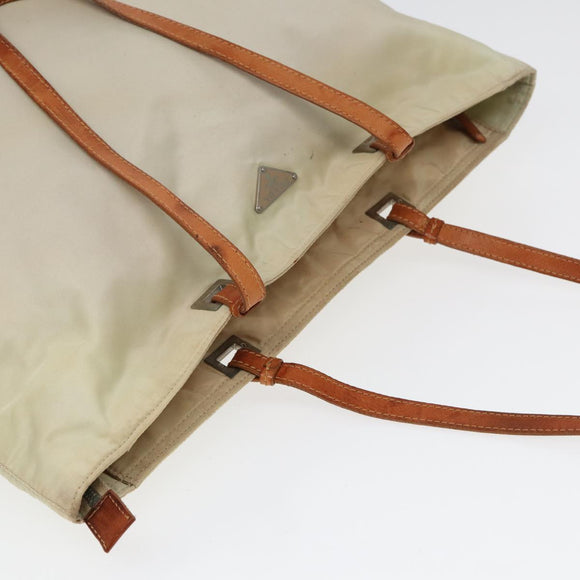 PRADA Tragetasche Nylon Weiß Original 83952