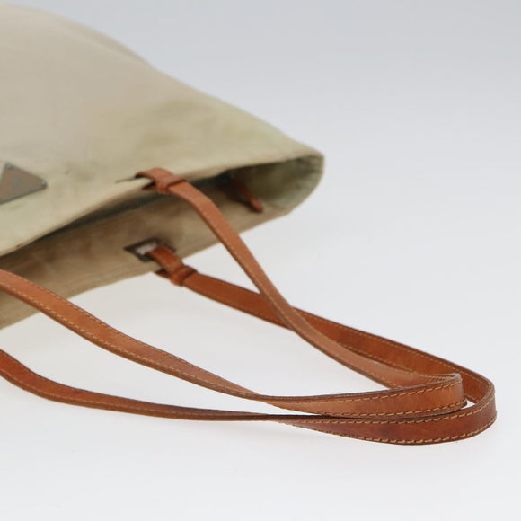 PRADA Tragetasche Nylon Weiß Original 83952
