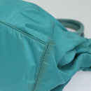 PRADA Hand Bag Nylon 2way Turquoise Blue Auth 83957-15