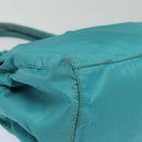 PRADA Hand Bag Nylon 2way Turquoise Blue Auth 83957-16
