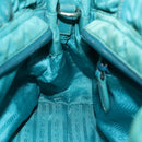 PRADA Hand Bag Nylon 2way Turquoise Blue Auth 83957-22