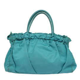 PRADA Hand Bag Nylon 2way Turquoise Blue Auth 83957 - 0