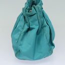 PRADA Hand Bag Nylon 2way Turquoise Blue Auth 83957-4