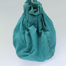 PRADA Hand Bag Nylon 2way Turquoise Blue Auth 83957-5