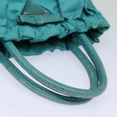 PRADA Hand Bag Nylon 2way Turquoise Blue Auth 83957-8