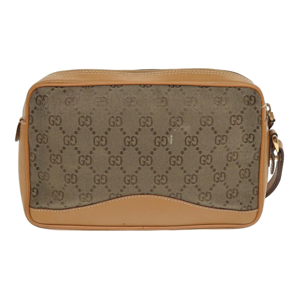 GUCCI GG Canvas Clutch Bag Beige 018 3754 3642 Auth 83962