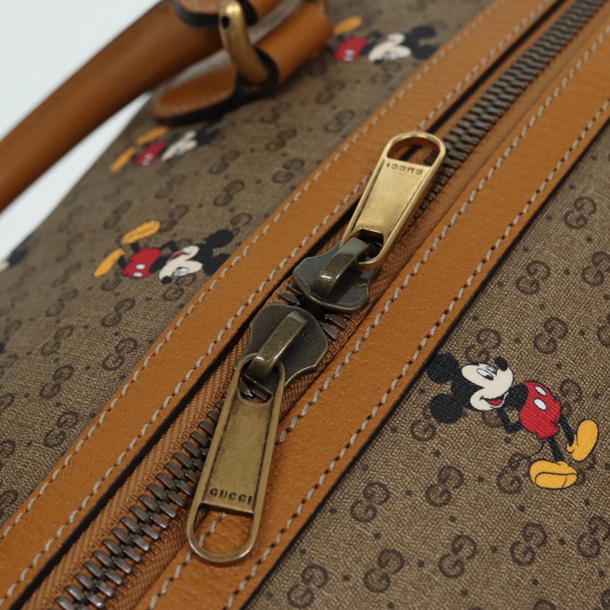 GUCCI Micro GG Supreme Disney Collaboration Bag PVC Brown 547953 Auth 83984