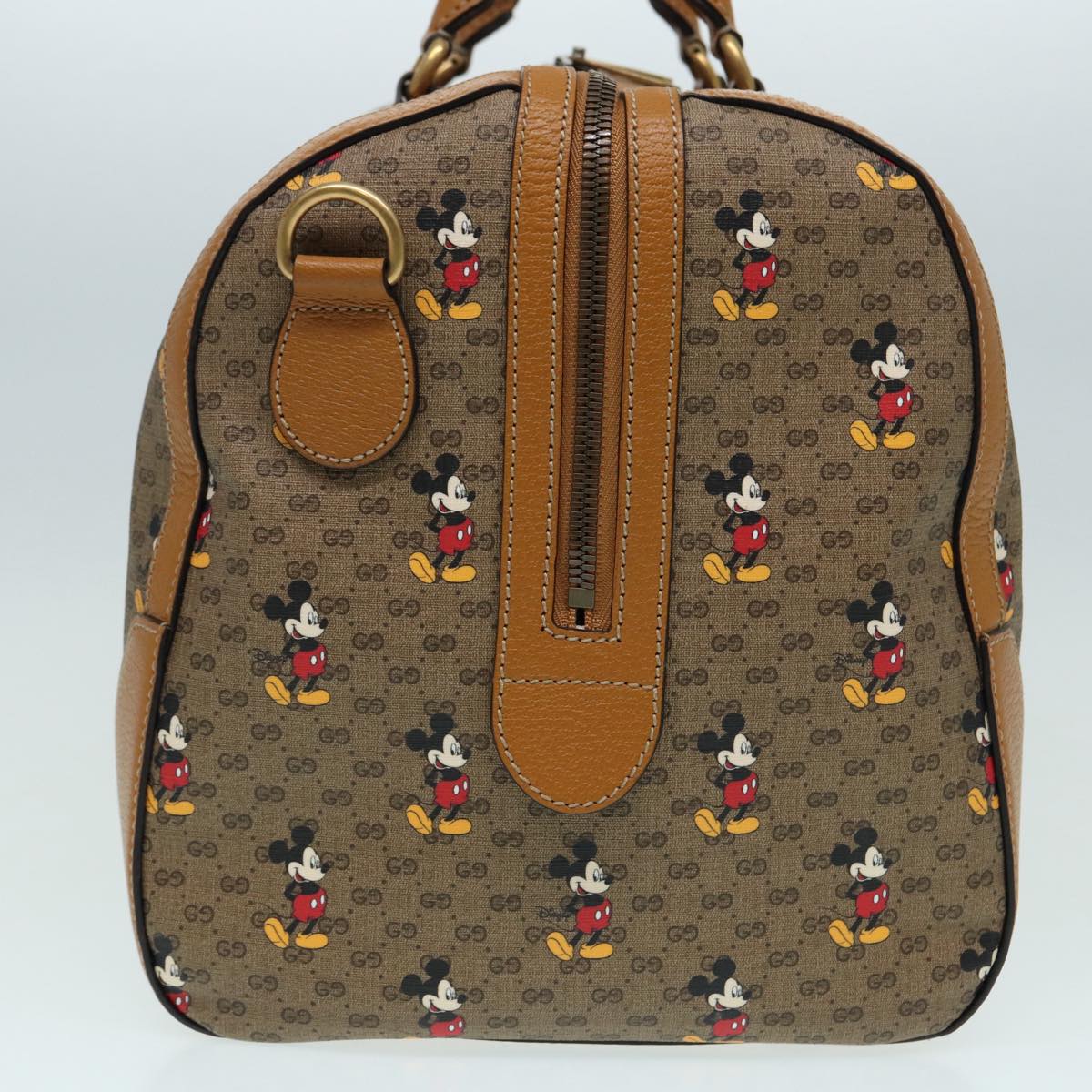 GUCCI Micro GG Supreme Disney Collaboration Bag PVC Brown 547953 Auth 83984