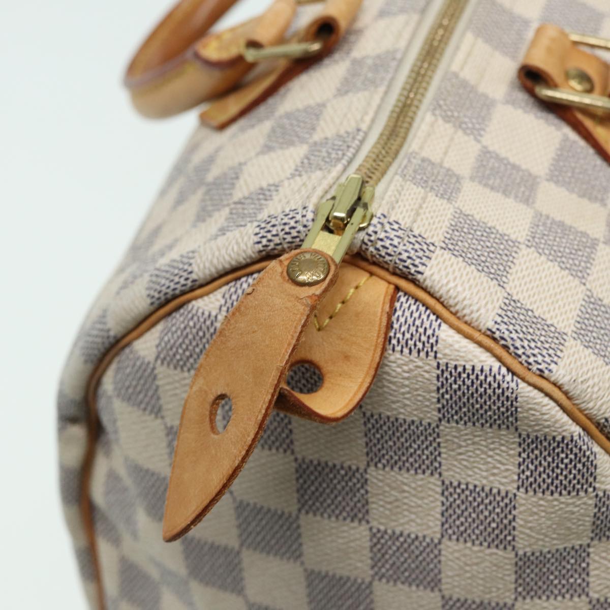 LOUIS VUITTON Damier Azur Speedy 30 Hand Bag N41533 LV Auth 83992