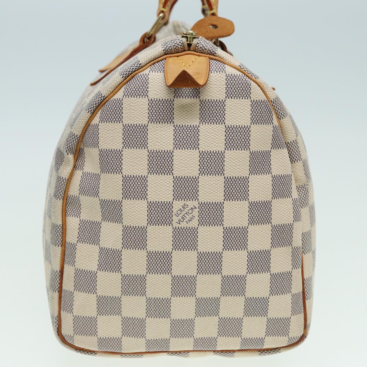 LOUIS VUITTON Damier Azur Speedy 30 Hand Bag N41533 LV Auth 83992