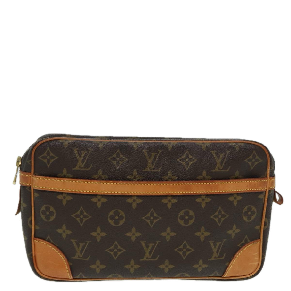 LOUIS VUITTON Monogram Compiegne 28 Clutch Bag M51845 LV Auth 84002