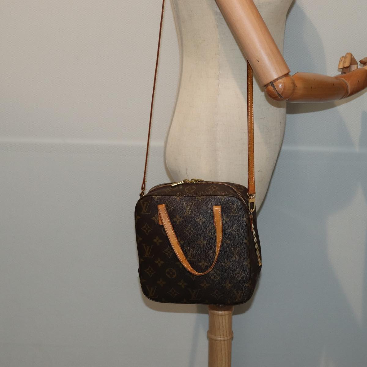 LOUIS VUITTON Monogram Spontini Hand Bag 2way M47500 LV Auth 84020