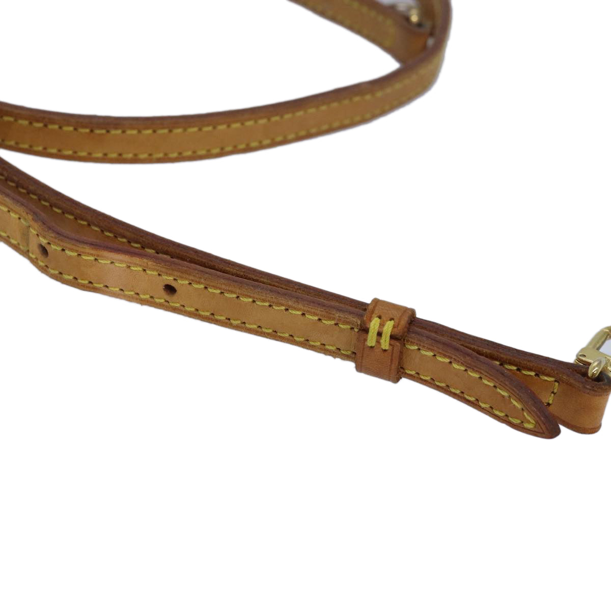 LOUIS VUITTON Adjustable Shoulder Strap Leather 36.2""-43.3"" Beige Auth 84027 - 0