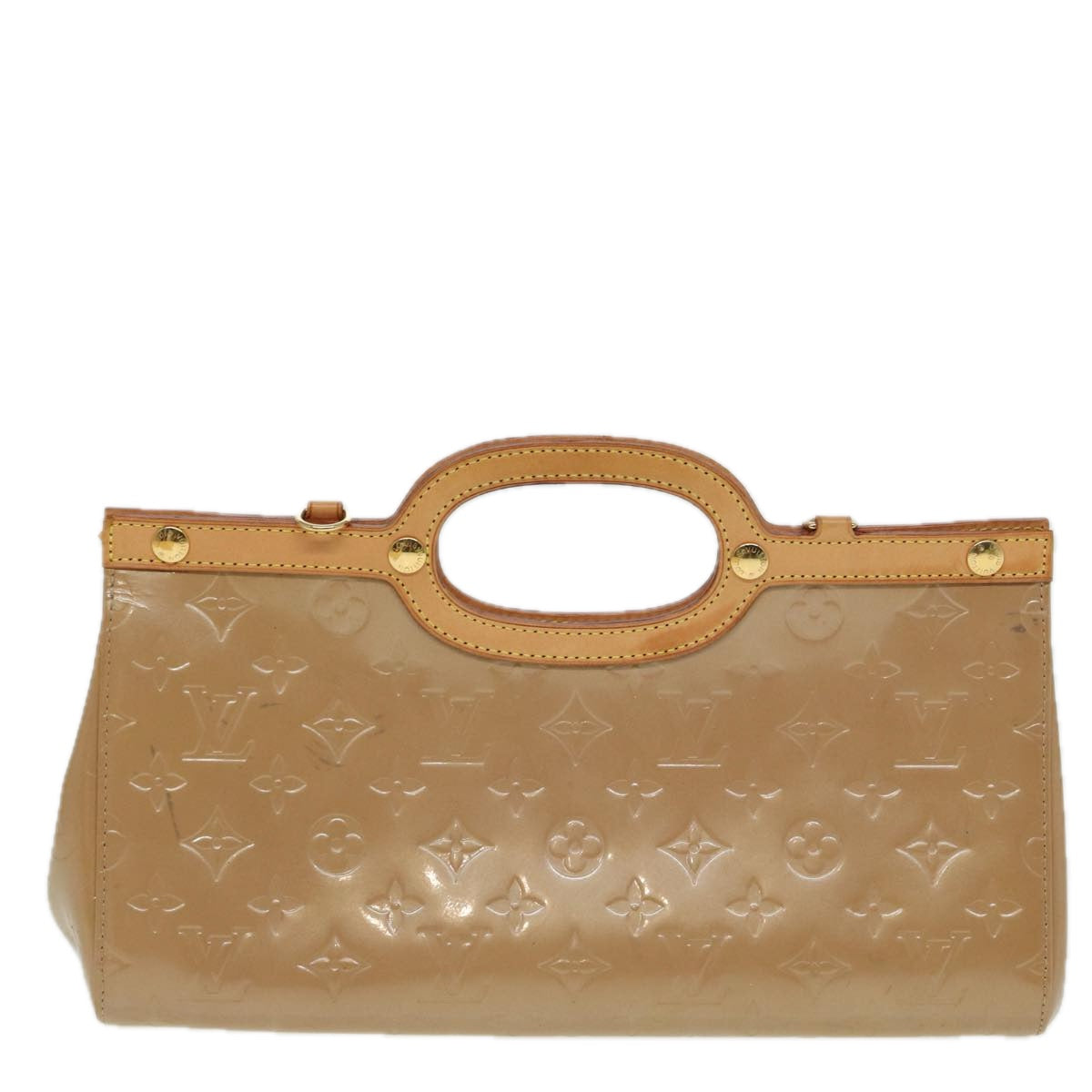 LOUIS VUITTON Vernis Roxbury Drive Hand Bag 2Way Noisette M91391 LV Auth 84043