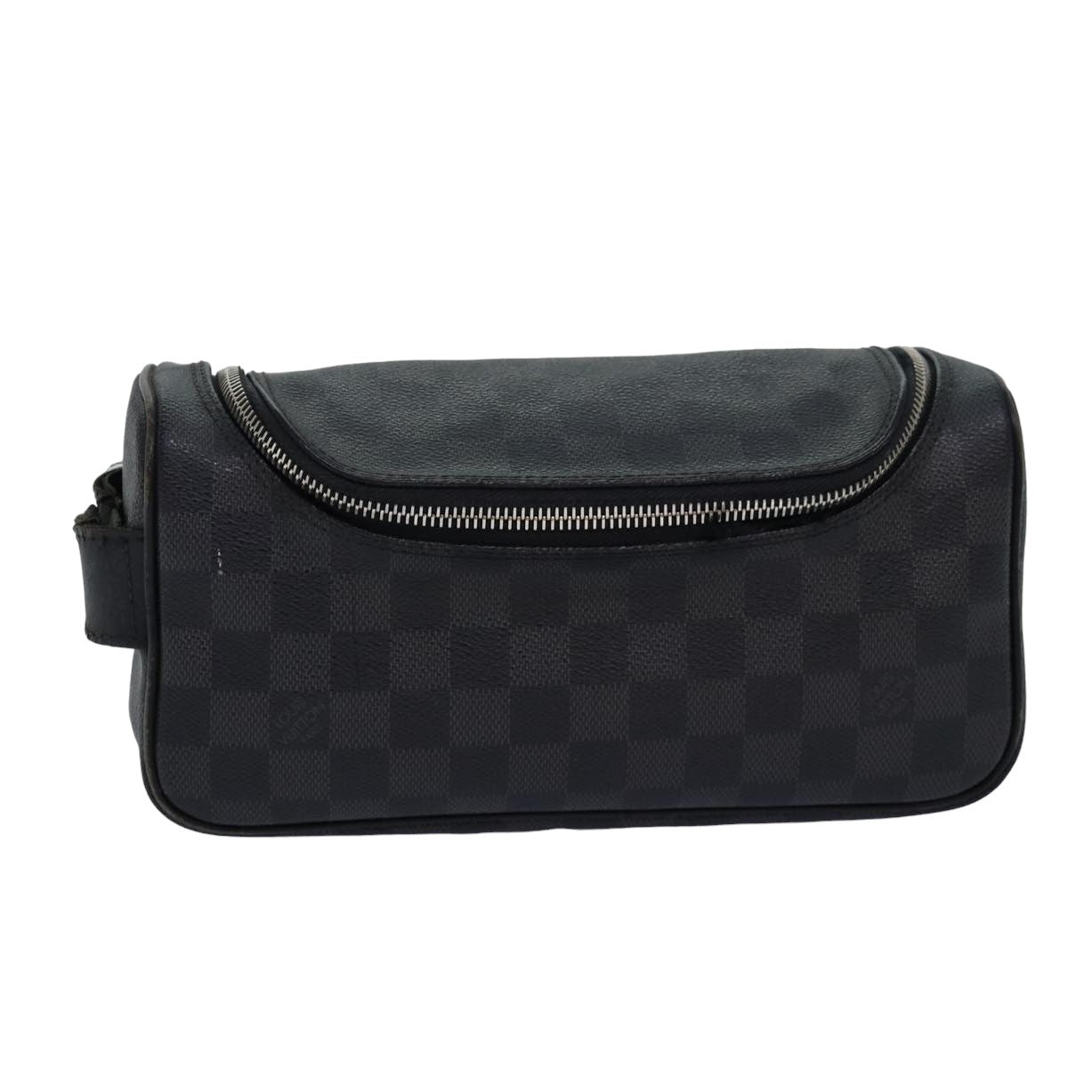 LOUIS VUITTON Damier Graphite C Cracking pouch Clutch Bag N47625 LV Auth 84052