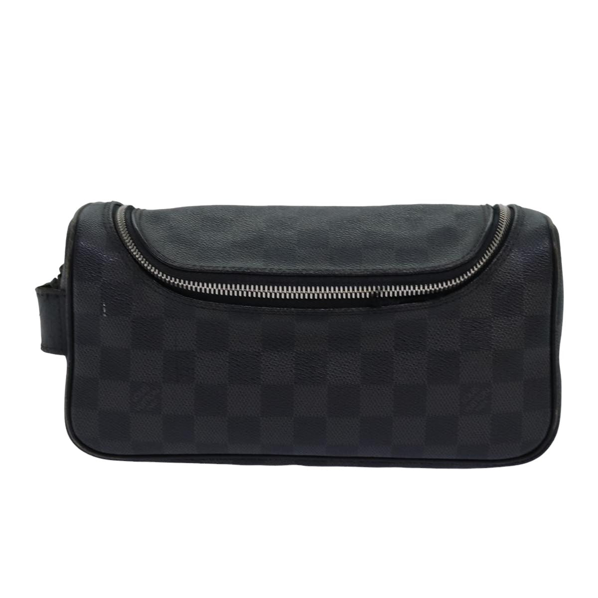 LOUIS VUITTON Damier Graphite C Cracking pouch Clutch Bag N47625 LV Auth 84052