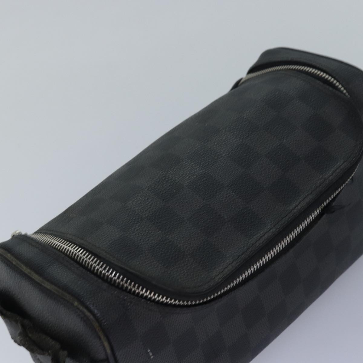 LOUIS VUITTON Damier Graphite C Cracking pouch Clutch Bag N47625 LV Auth 84052