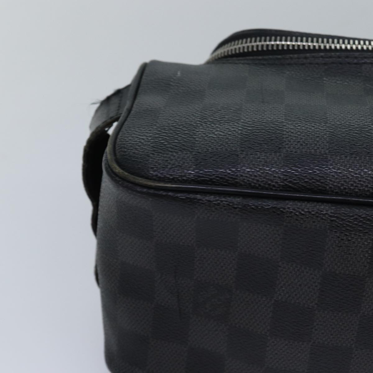 LOUIS VUITTON Damier Graphite C Cracking pouch Clutch Bag N47625 LV Auth 84052