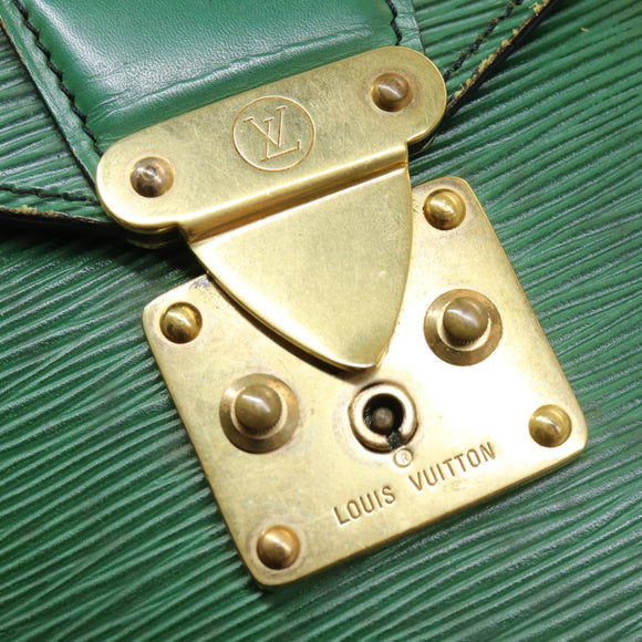 LOUIS VUITTON Epi Serviette Ambassador Businesstasche Grün M54412 LV Auth 84072