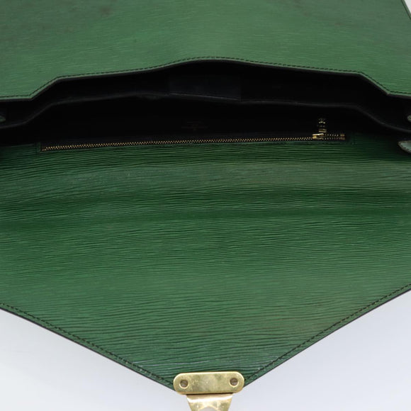 LOUIS VUITTON Epi Serviette Ambassador Businesstasche Grün M54412 LV Auth 84072