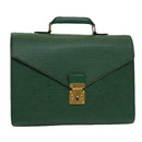 LOUIS VUITTON Epi Serviette Ambassador Businesstasche Grün M54412 LV Auth 84072-1