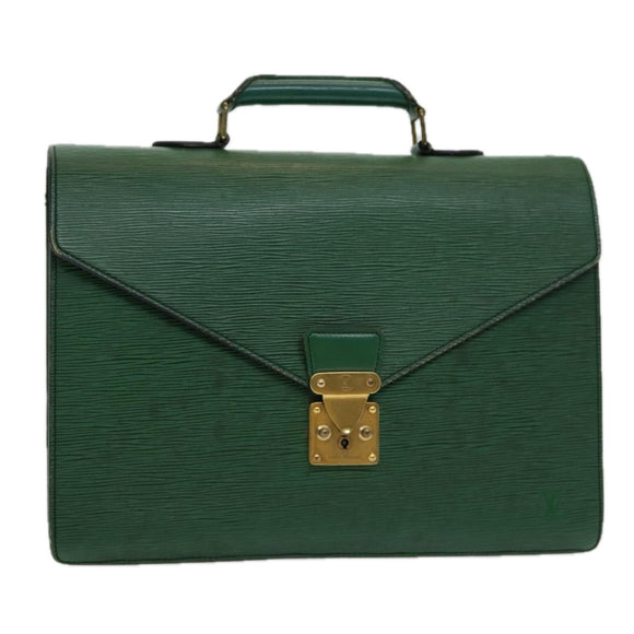 LOUIS VUITTON Epi Serviette Ambassador Businesstasche Grün M54412 LV Auth 84072