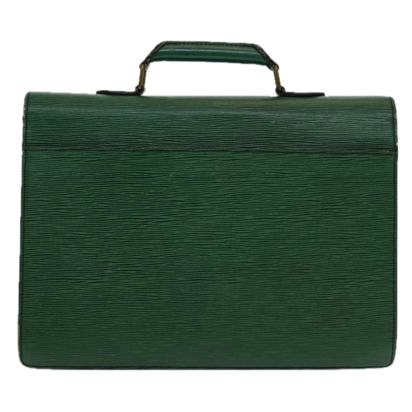 LOUIS VUITTON Epi Serviette Ambassador Businesstasche Grün M54412 LV Auth 84072