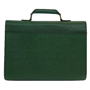 LOUIS VUITTON Epi Serviette Ambassador Business Bag Green M54412 LV Auth 84072 - 0