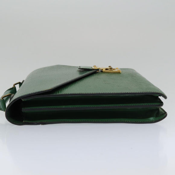 LOUIS VUITTON Epi Serviette Ambassador Businesstasche Grün M54412 LV Auth 84072