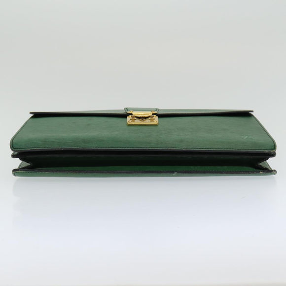 LOUIS VUITTON Epi Serviette Ambassador Businesstasche Grün M54412 LV Auth 84072