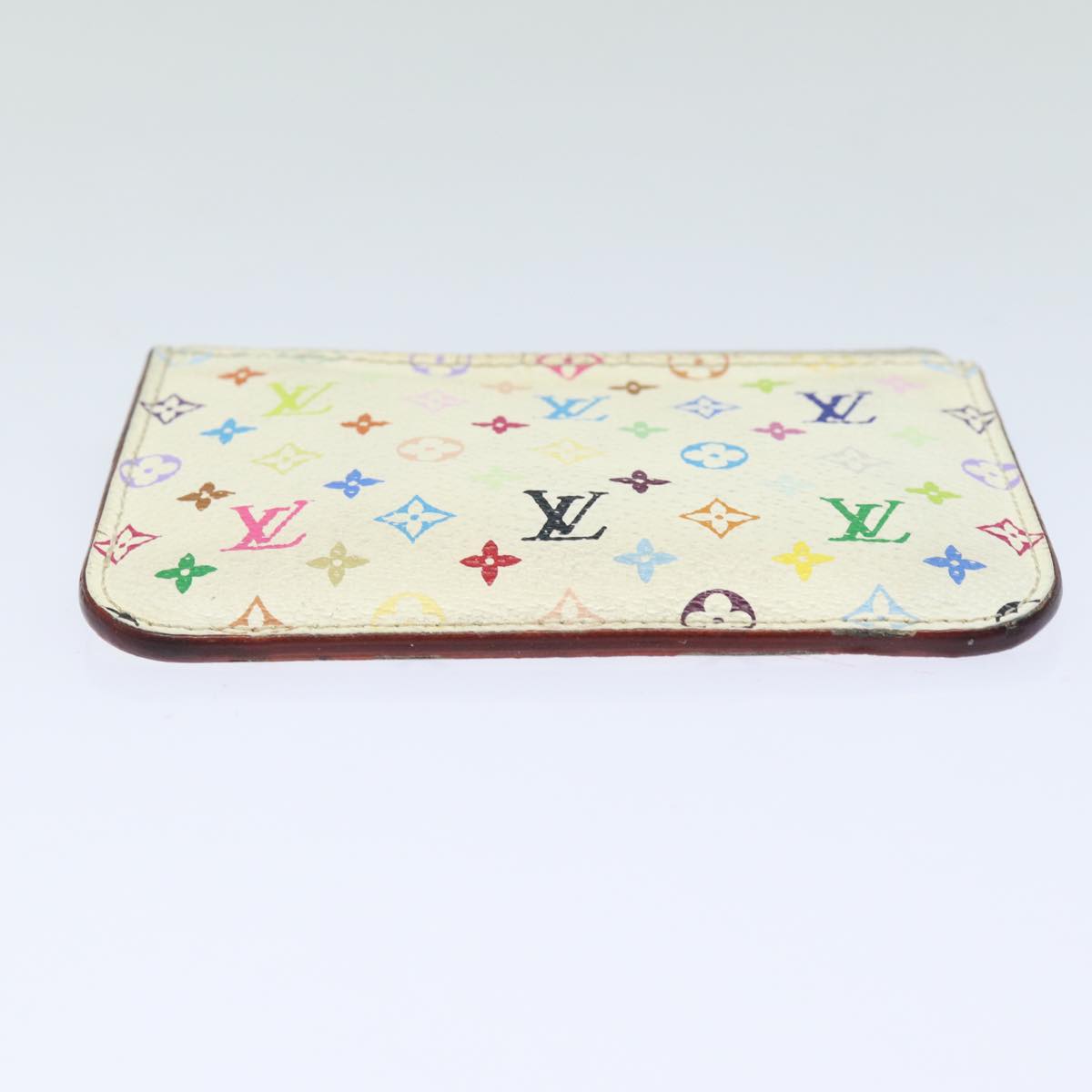 LOUIS VUITTON  Multicolor Pochette ClesNM Coin Purse White M93734 LV Auth 84075