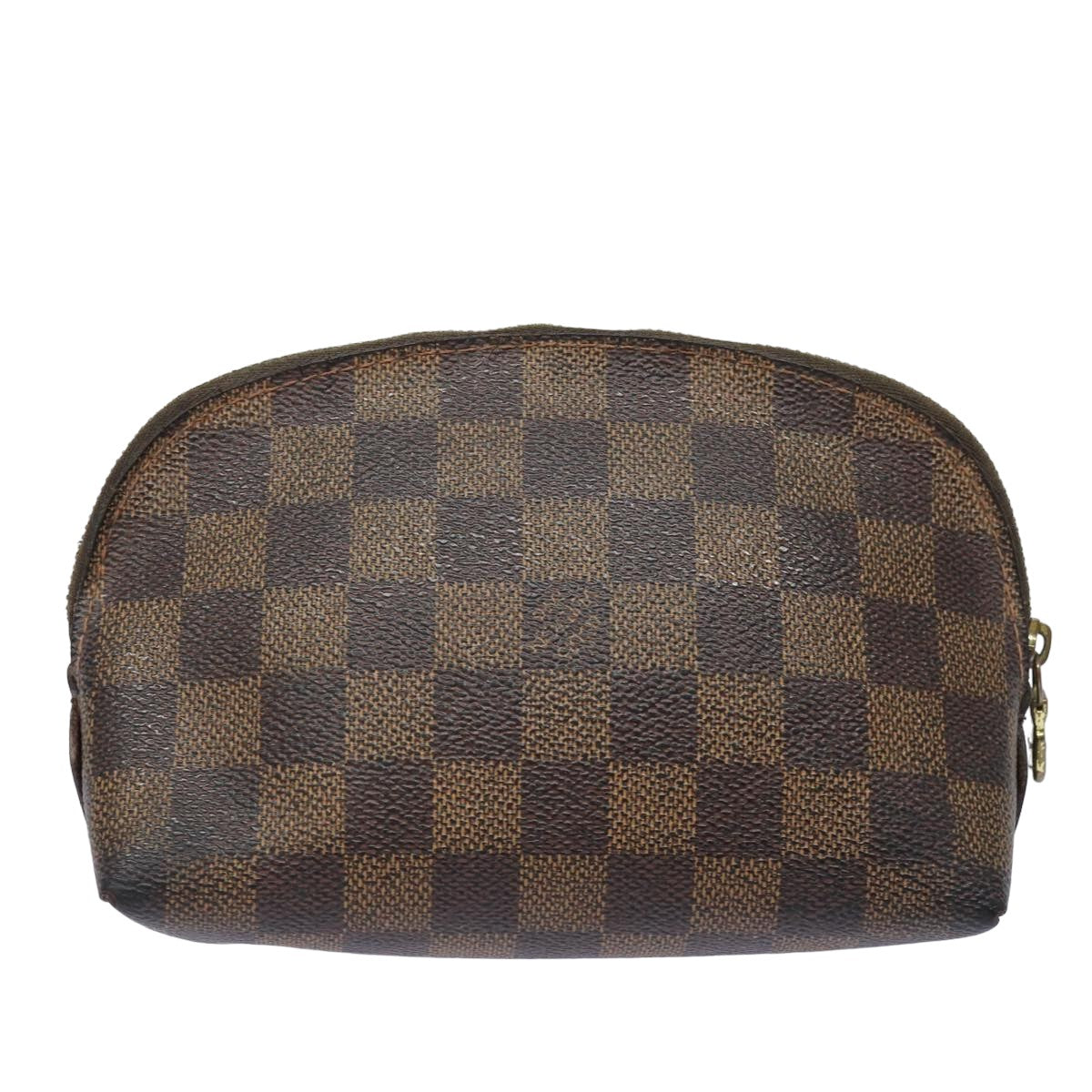 LOUIS VUITTON Damier Ebene Pochette Cosmetic PM Pouch N47516 LV Auth 84077 - 0