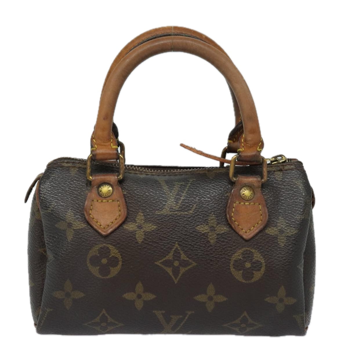 LOUIS VUITTON Monogram Mini Speedy Hand Bag M41534 LV Auth 84078