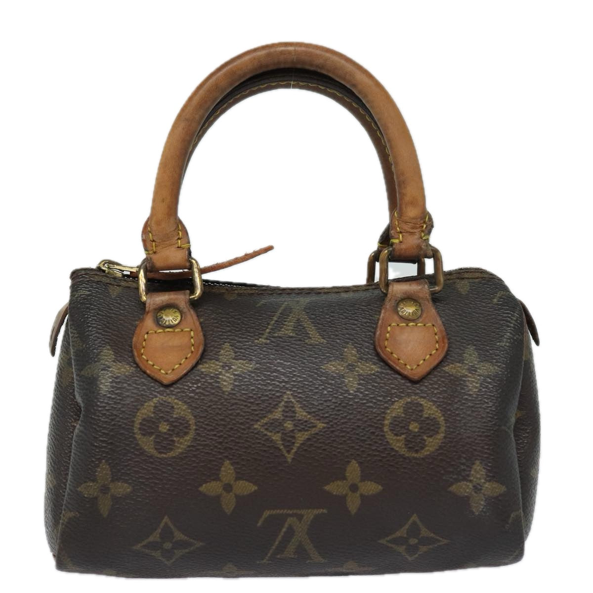 LOUIS VUITTON Monogram Mini Speedy Hand Bag M41534 LV Auth 84078