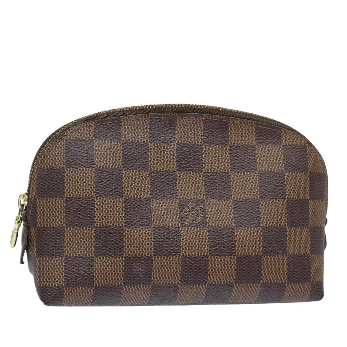 LOUIS VUITTON Damier Ebene Pochette Cosmetic PM Pouch N47516 LV Auth 84089