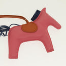 HERMES Rodeo Charm Leather Pink Auth 84092-3