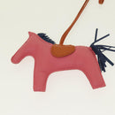 HERMES Rodeo Charm Leather Pink Auth 84092-7