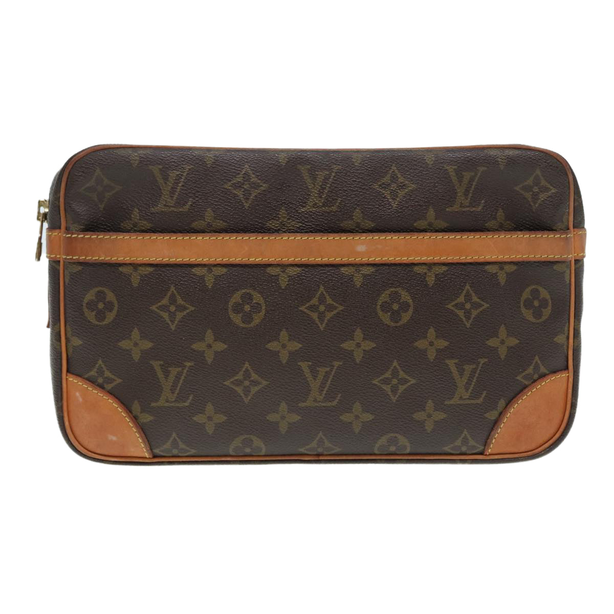 LOUIS VUITTON Monogram Compiegne 28 Clutch Bag M51845 LV Auth 84099