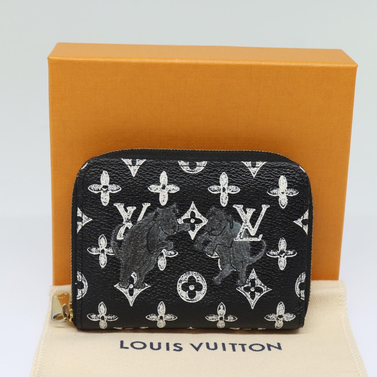 LOUIS VUITTON Catgram Zippy Coin Purse Coin Purse M63884 LV Auth 84110