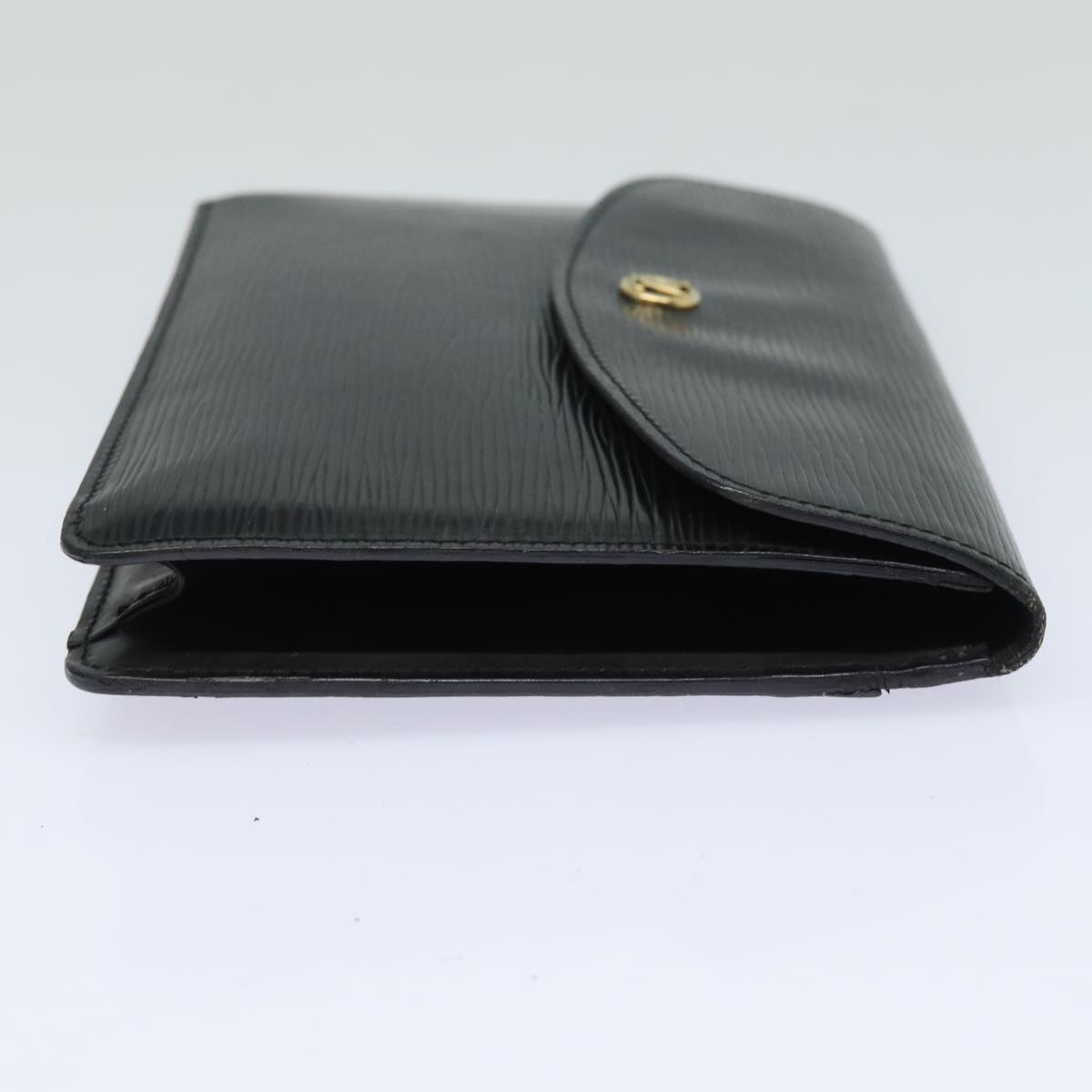 LOUIS VUITTON Epi Montaigne 23 Clutch Bag Black M52662 LV Auth 84140