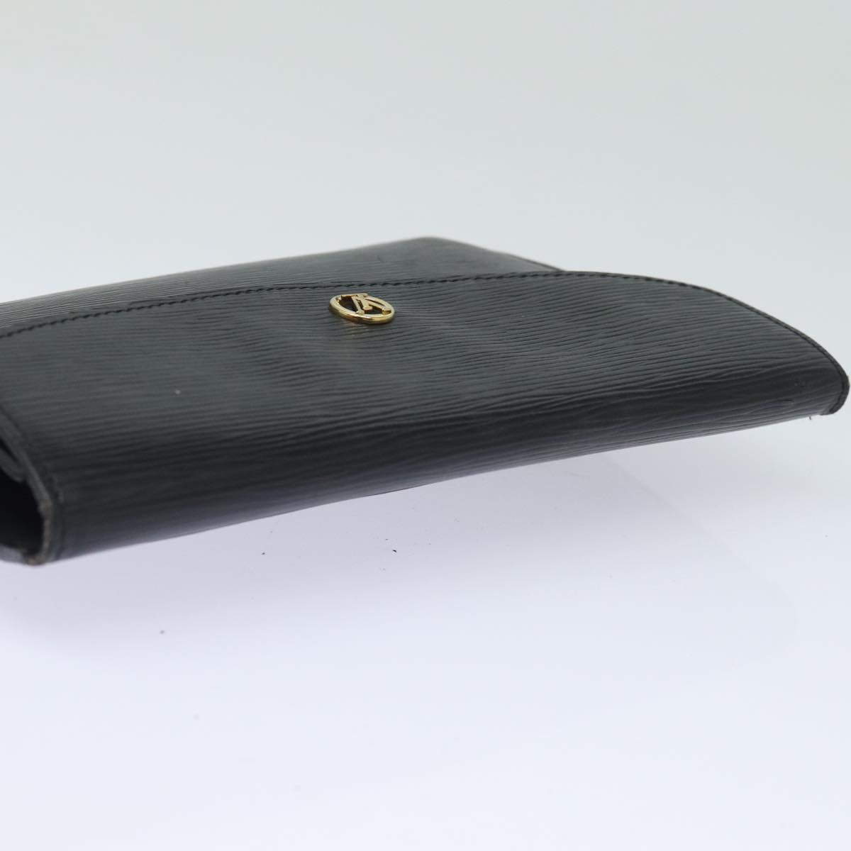 LOUIS VUITTON Epi Montaigne 23 Clutch Bag Black M52662 LV Auth 84140