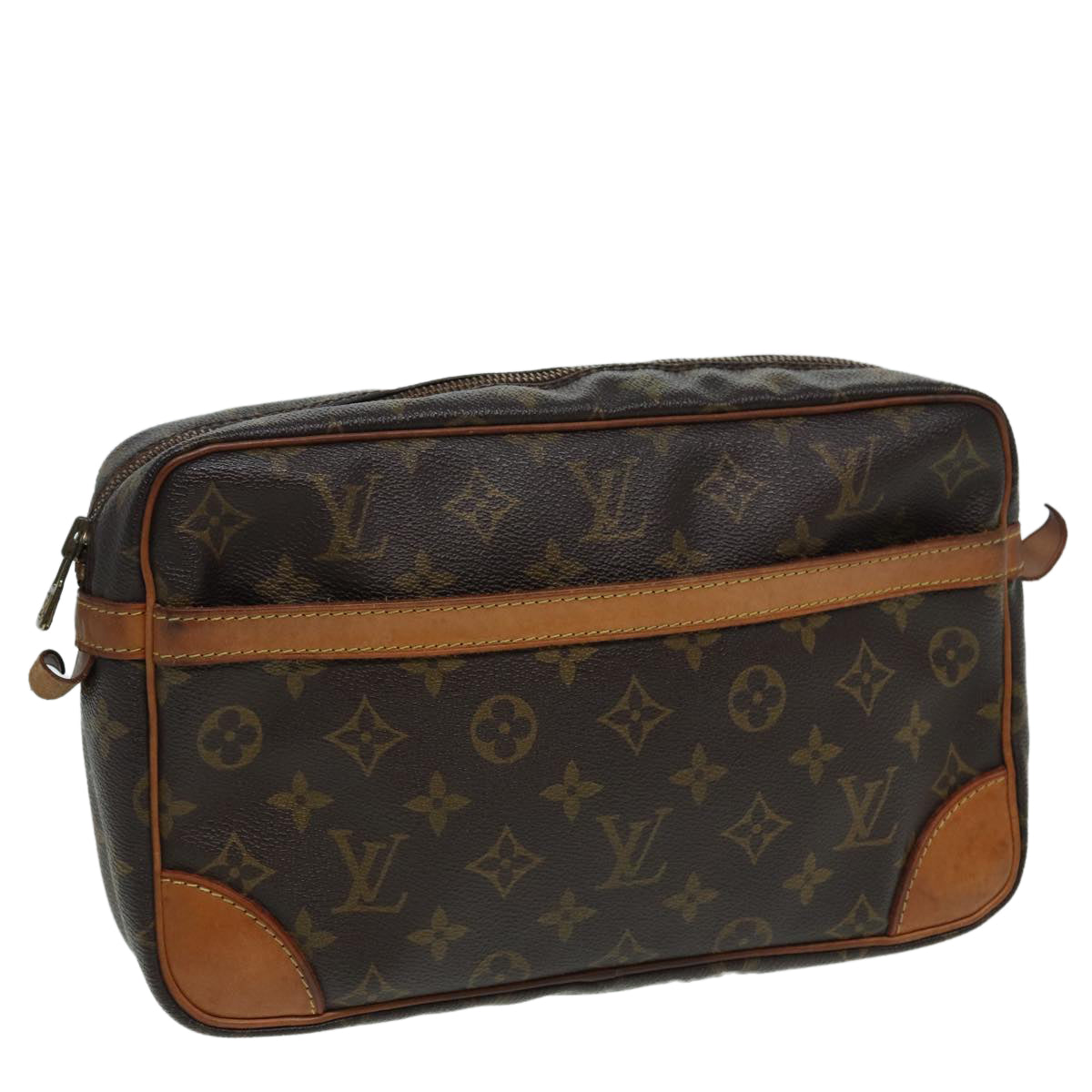 LOUIS VUITTON Monogram Compiegne 28 Clutch Bag M51845 LV Auth 84143